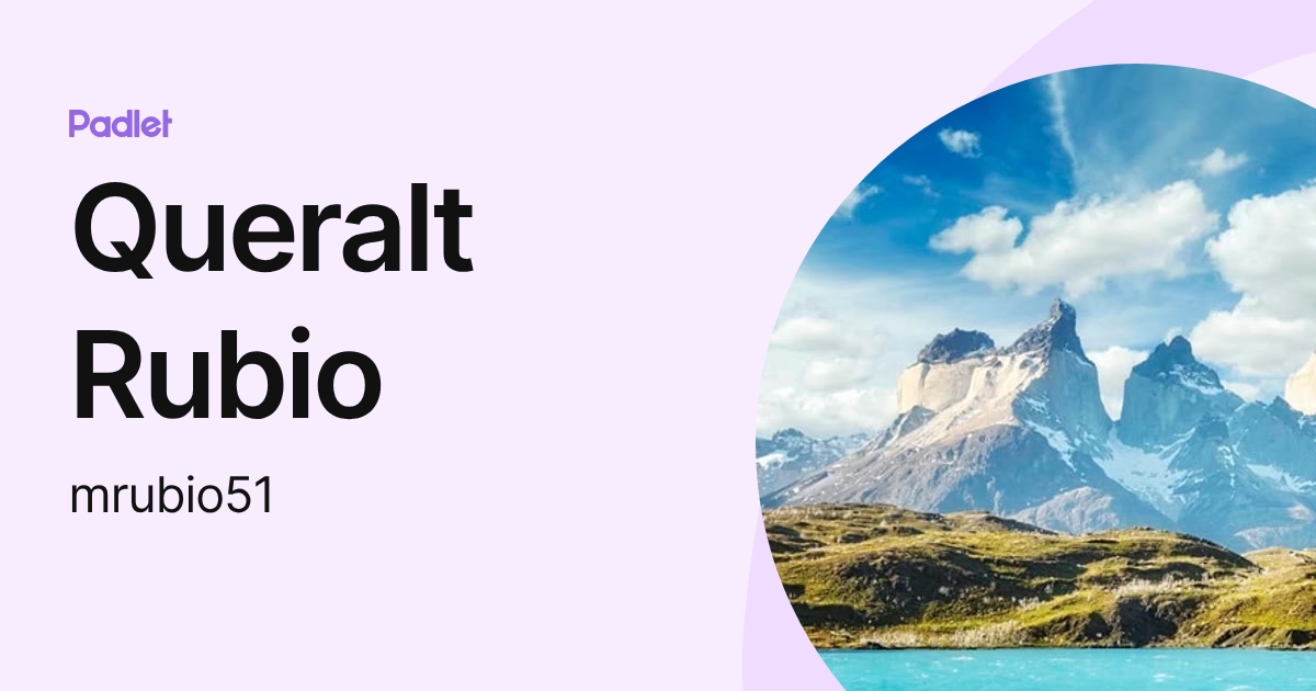Queralt Rubio (mrubio51) profile | Padlet