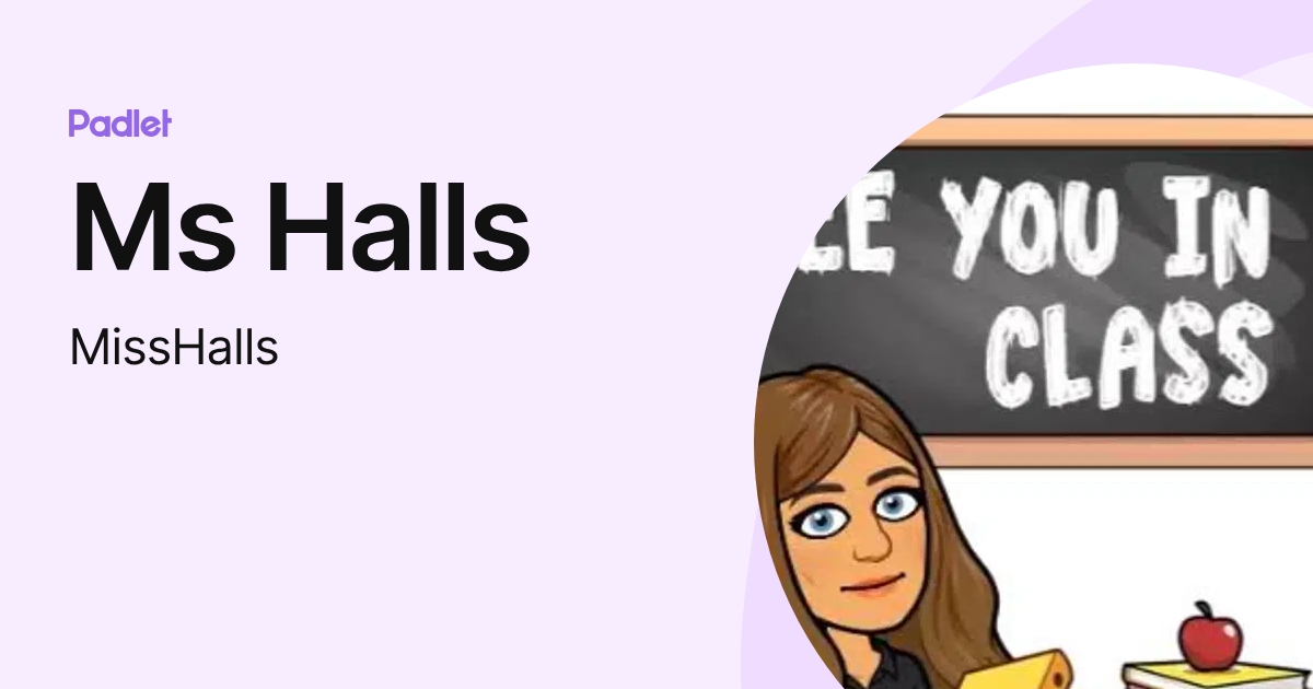 Ms Halls (MissHalls) profile | Padlet