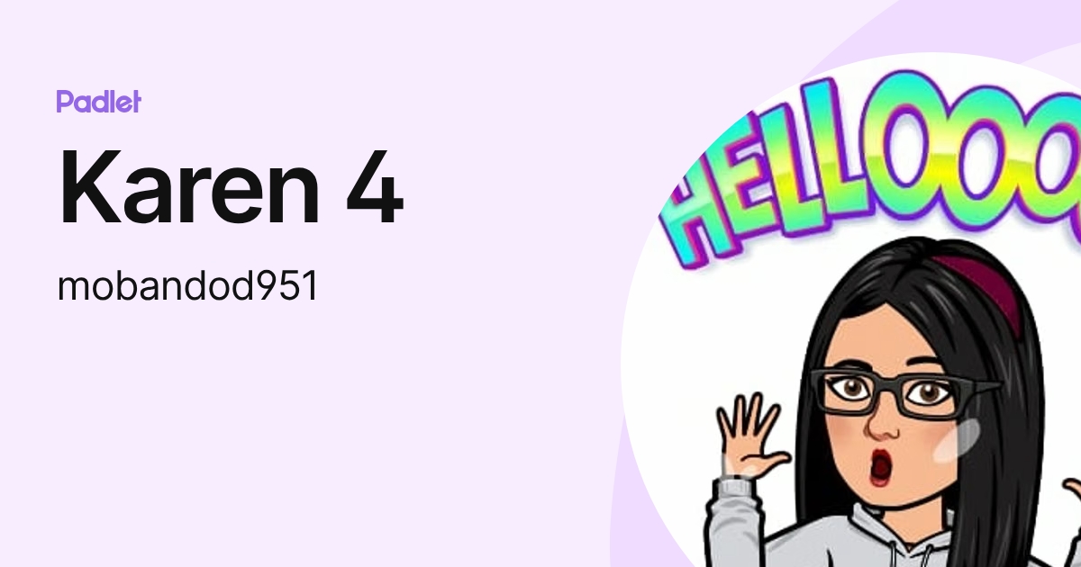 Karen 4 (mobandod951) profile | Padlet