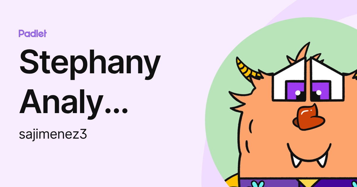 Stephany Analy Jimenez Garcia (sajimenez3) profile | Padlet