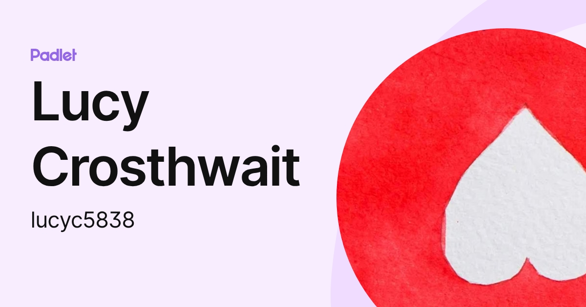 Lucy Crosthwait (lucyc5838) profile | Padlet