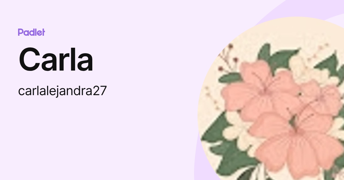 Carla (carlalejandra27) profile | Padlet