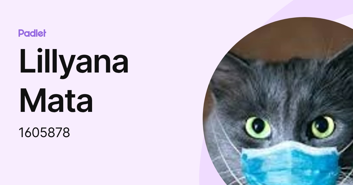 Lillyana Mata (1605878) profile Padlet