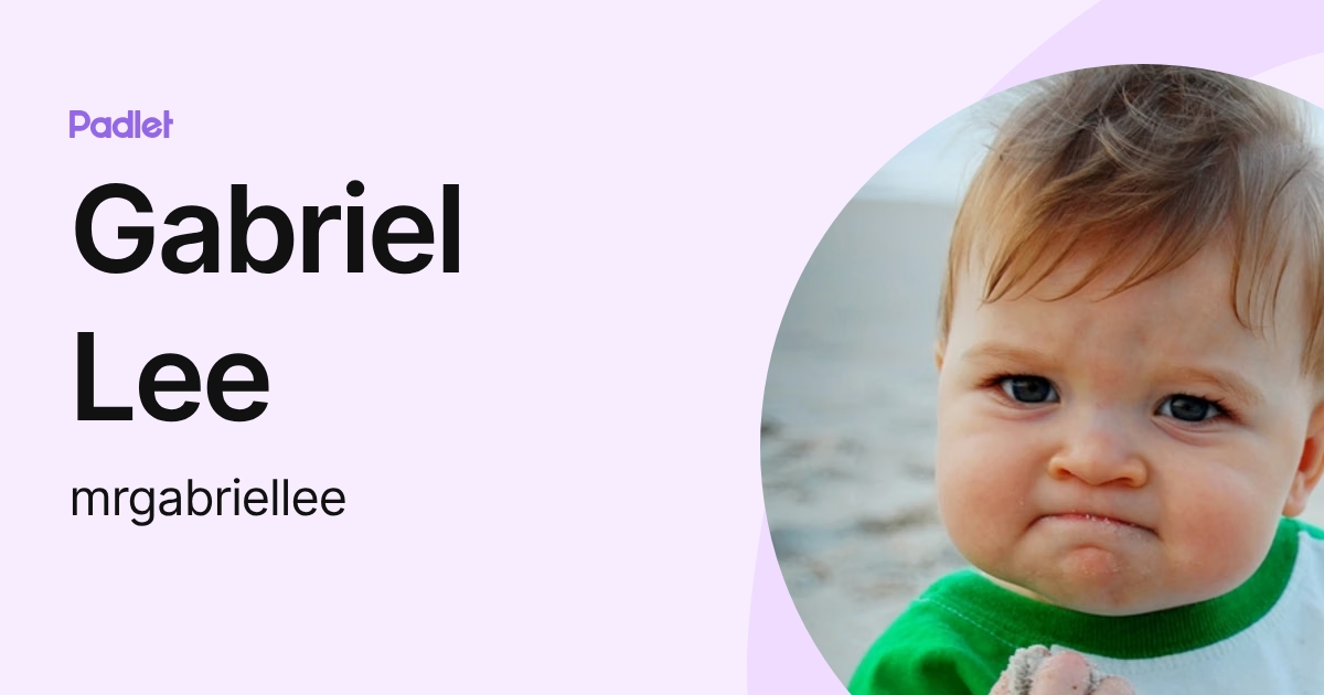 Gabriel Lee (mrgabriellee) profile | Padlet