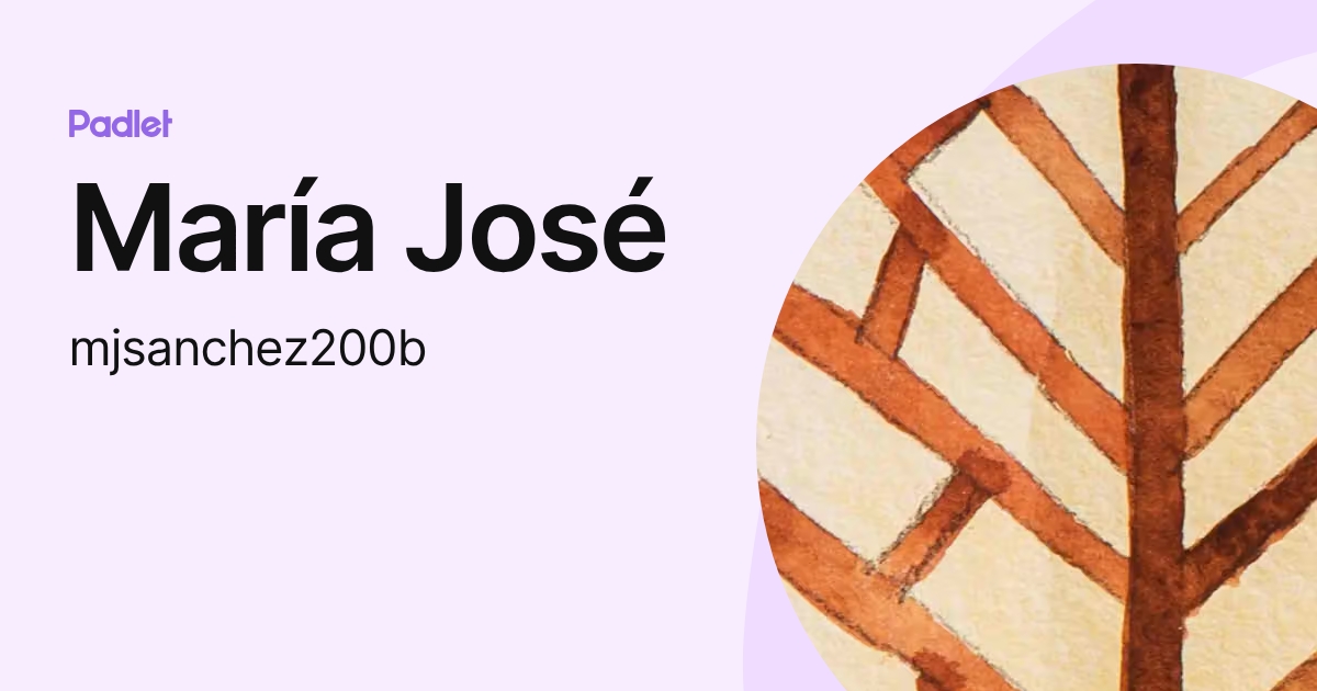 María José (mjsanchez200b) profile | Padlet