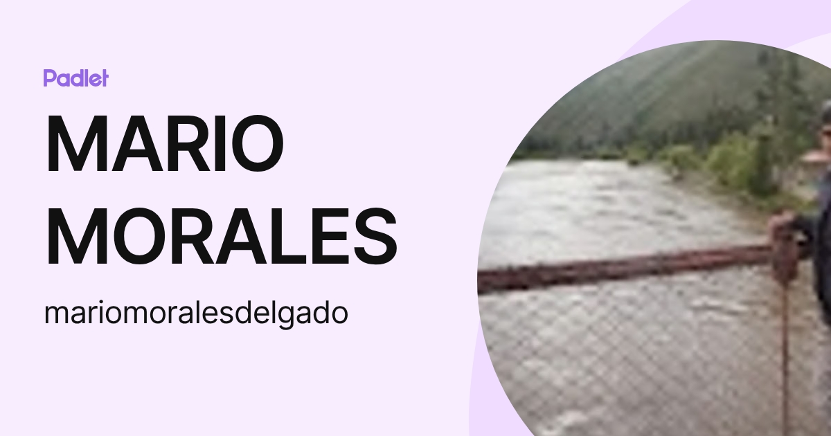 MARIO MORALES (mariomoralesdelgado) profile | Padlet