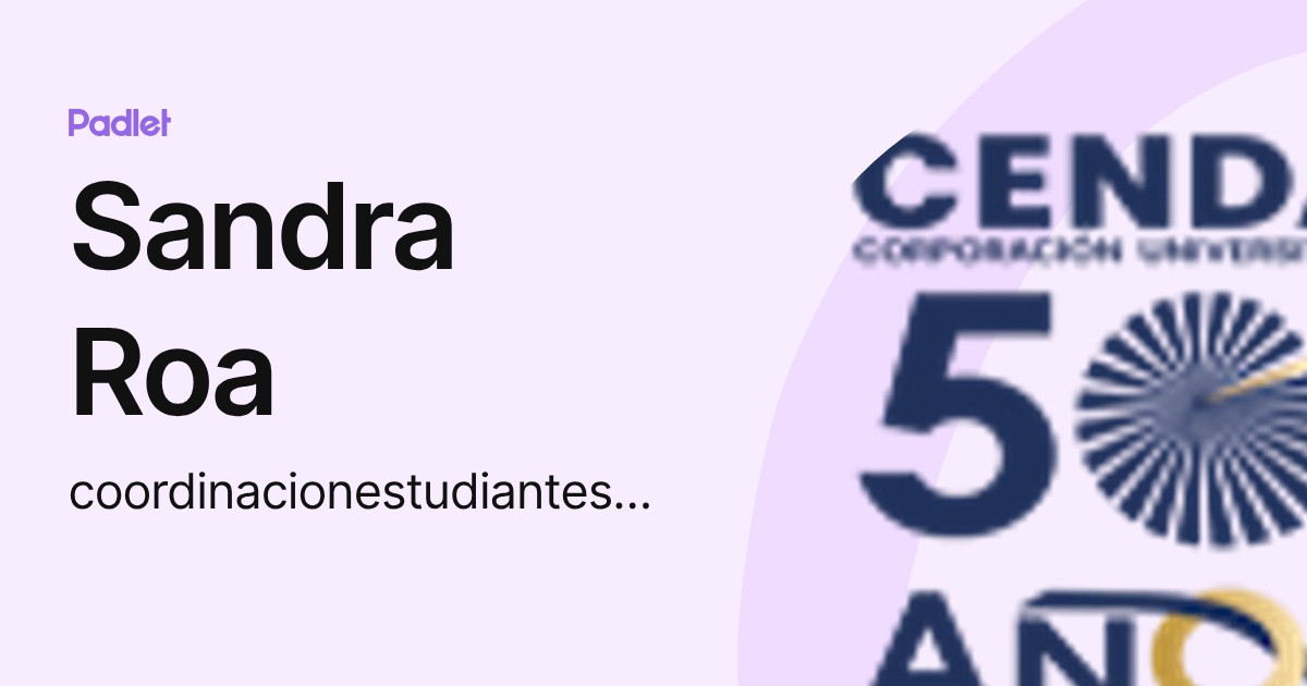 Sandra Roa (coordinacionestudiantesedufisica) profile | Padlet