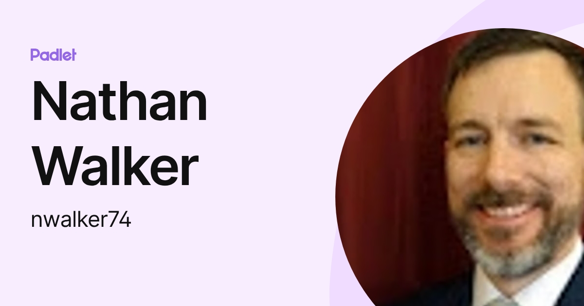 Nathan Walker (nwalker74) profile | Padlet