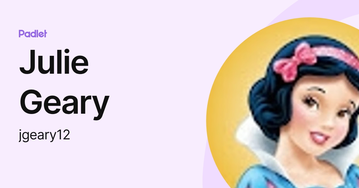 Julie Geary (jgeary12) profile | Padlet