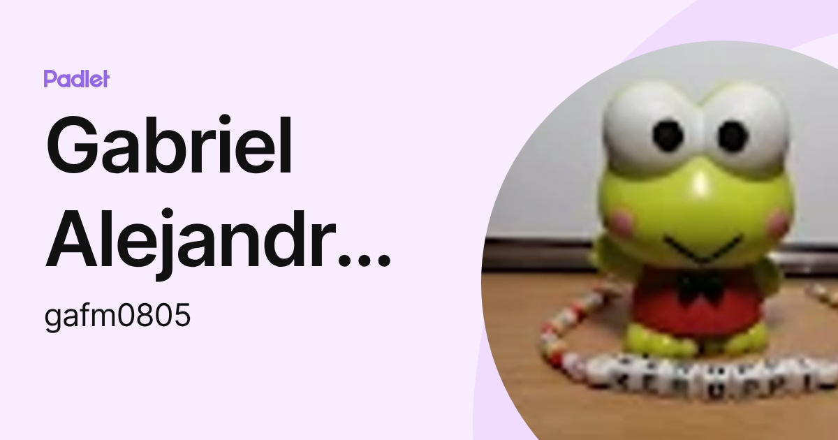 Gabriel Alejandro Flores Mejía (gafm0805) profile | Padlet