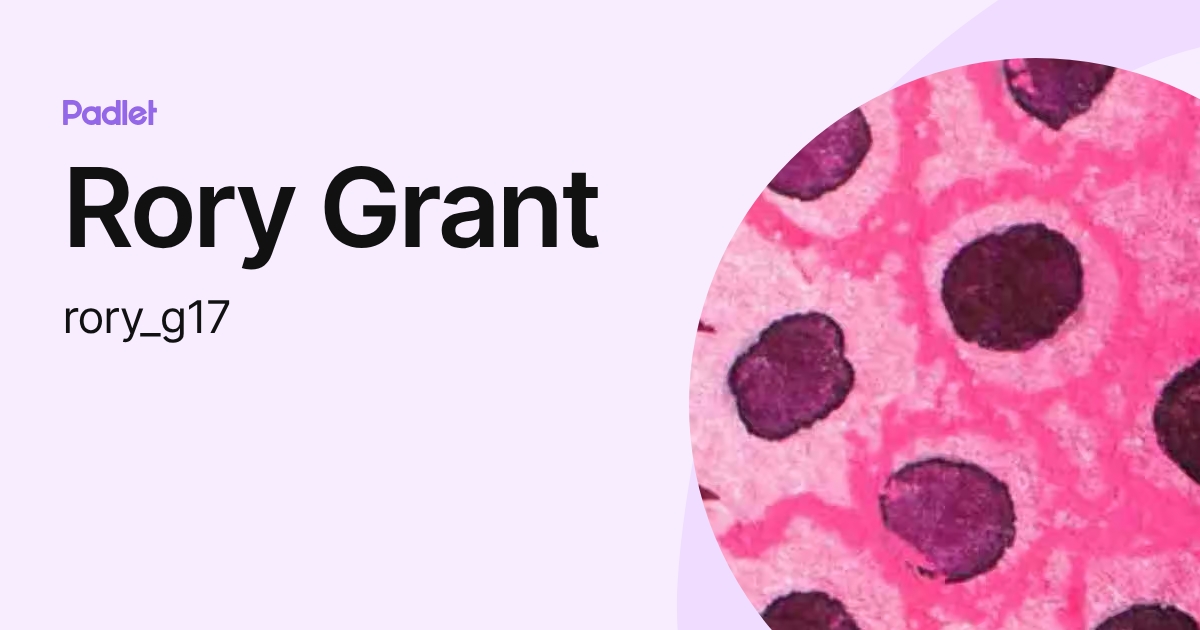Rory Grant (rory_g17) profile | Padlet
