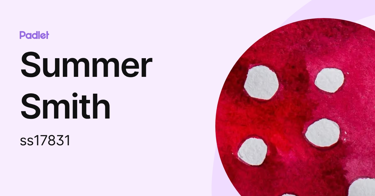 Summer Smith (ss17831) profile | Padlet