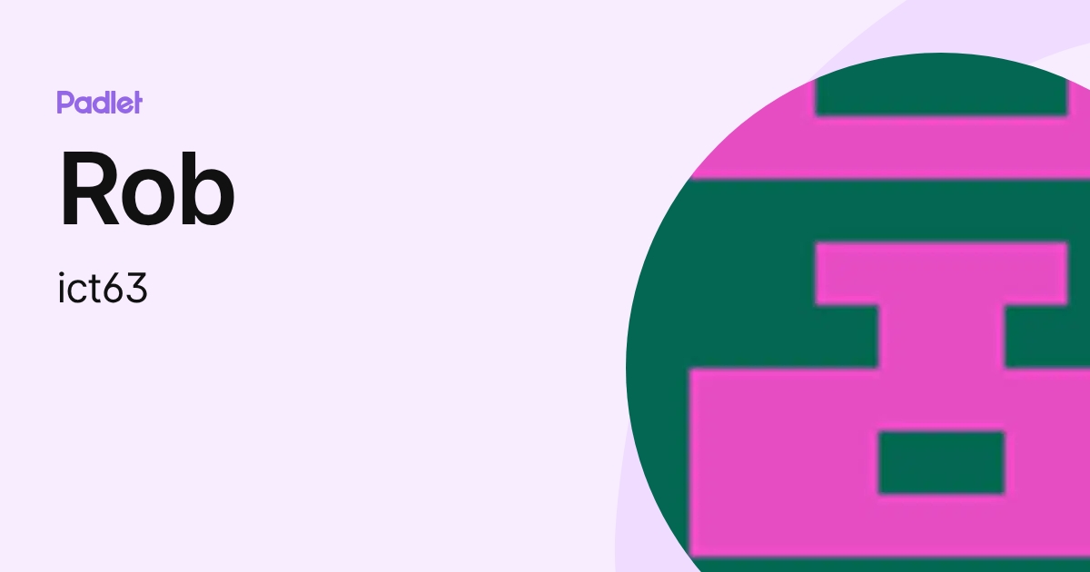 Rob (ict63) profile | Padlet