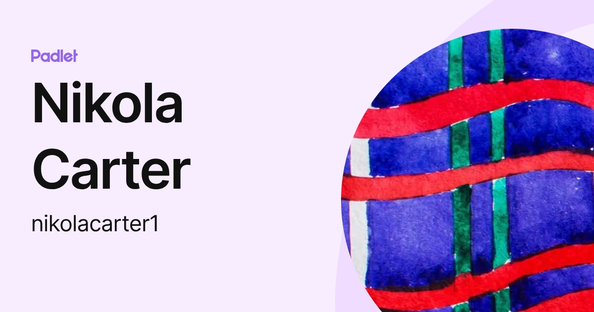 Nikola Carter (nikolacarter1) profile | Padlet