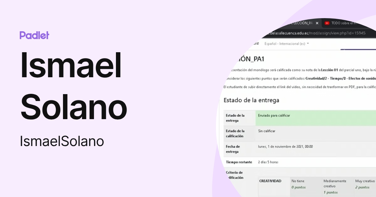 Ismael Solano (IsmaelSolano) profile | Padlet