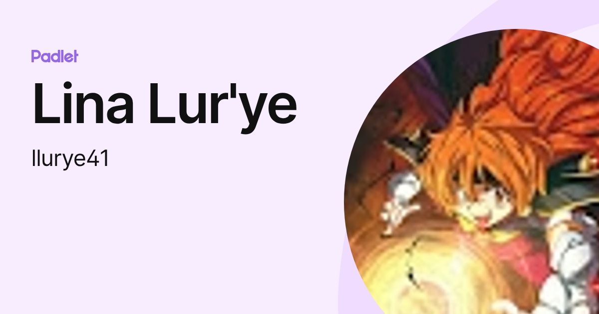 Lina Lur'ye (llurye41) profile | Padlet