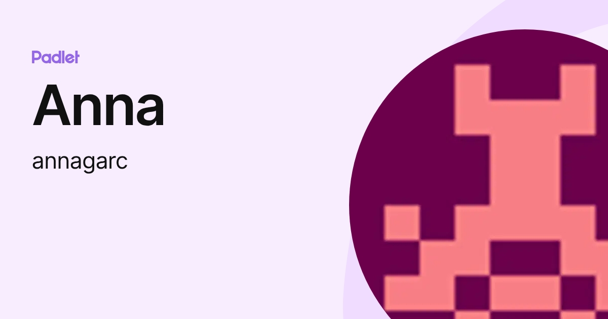 Anna (annagarc) profile | Padlet