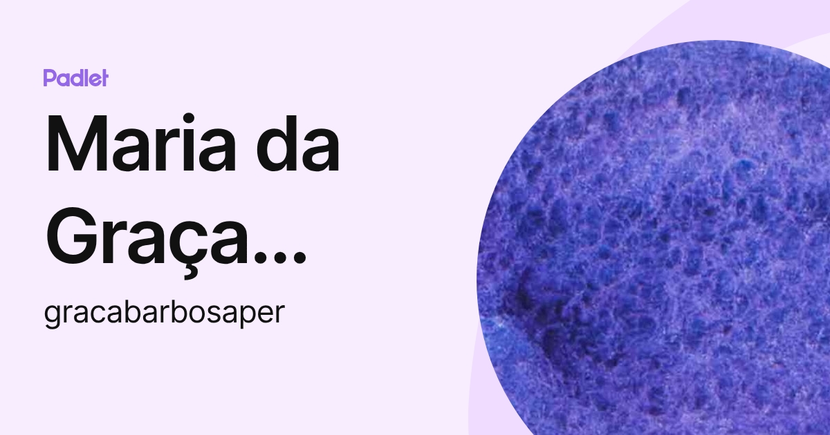 Maria da Graça Pereira (gracabarbosaper) profile | Padlet