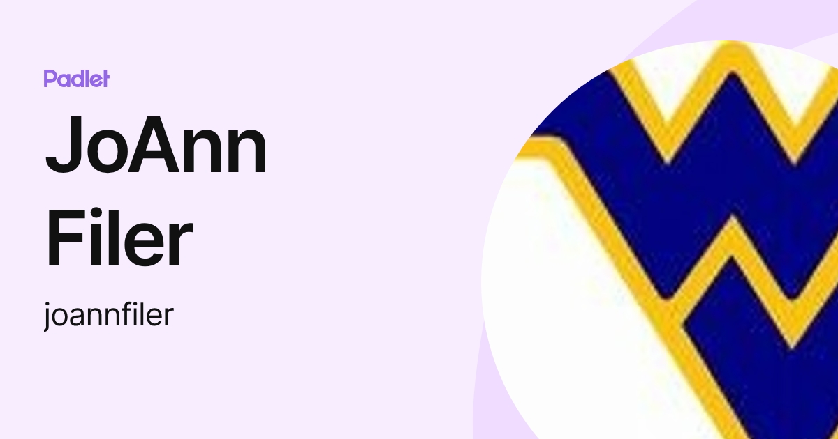 JoAnn Filer (joannfiler) profile | Padlet
