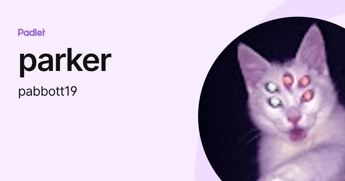 parker (pabbott19) profile | Padlet