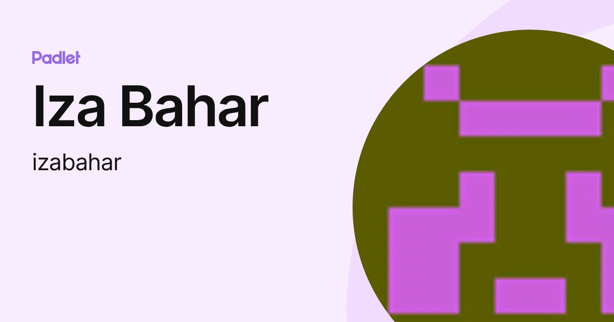 Iza Bahar (izabahar) profile | Padlet