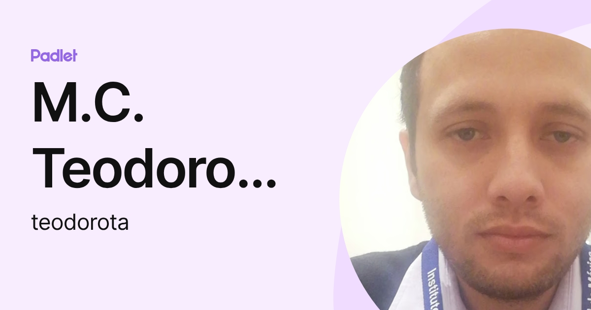 M.C. Teodoro Tapia Andrade (teodorota) profile | Padlet