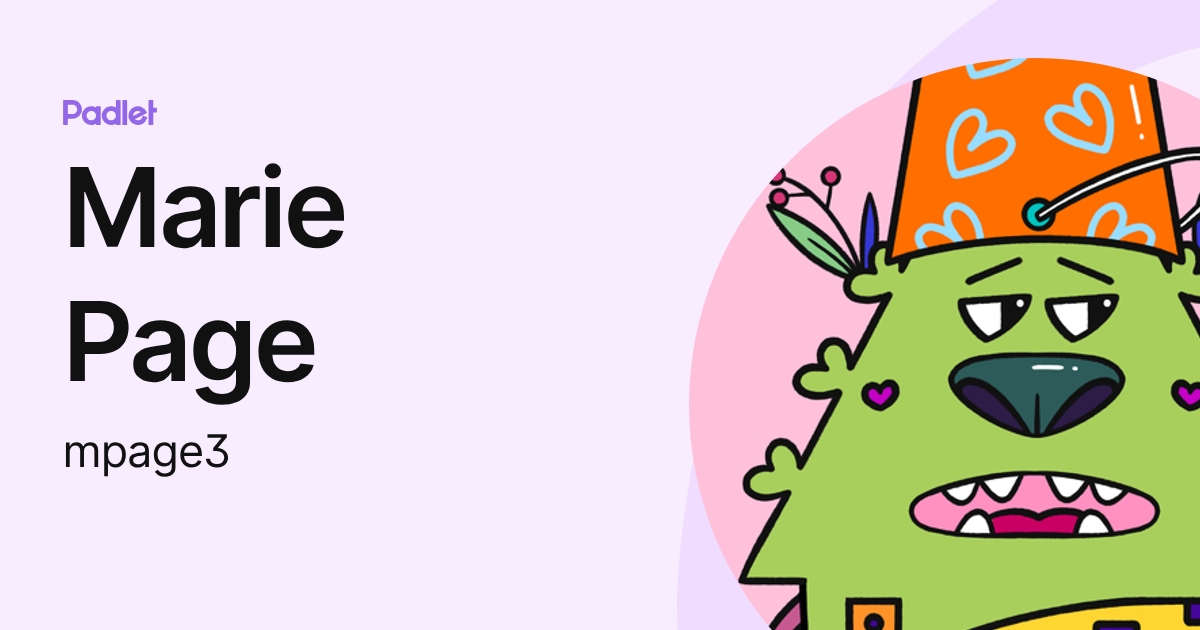 Marie Page (mpage3) profile | Padlet