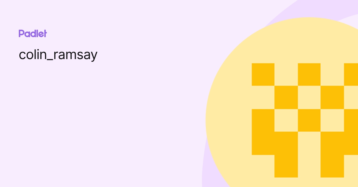 colin_ramsay profile | Padlet