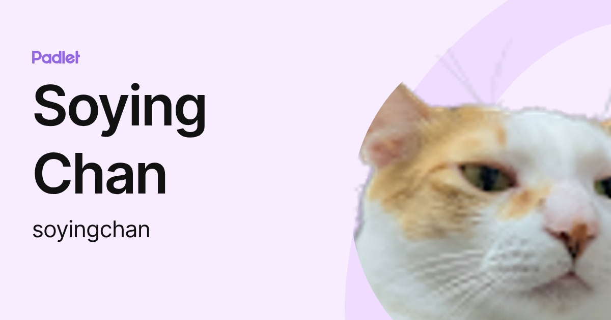 Soying Chan (soyingchan) profile | Padlet
