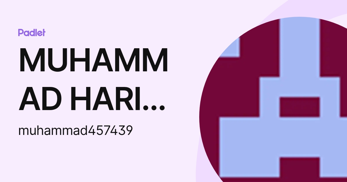 MUHAMMAD HARIZ BIN MOHD. RIZAL (muhammad457439) profile | Padlet