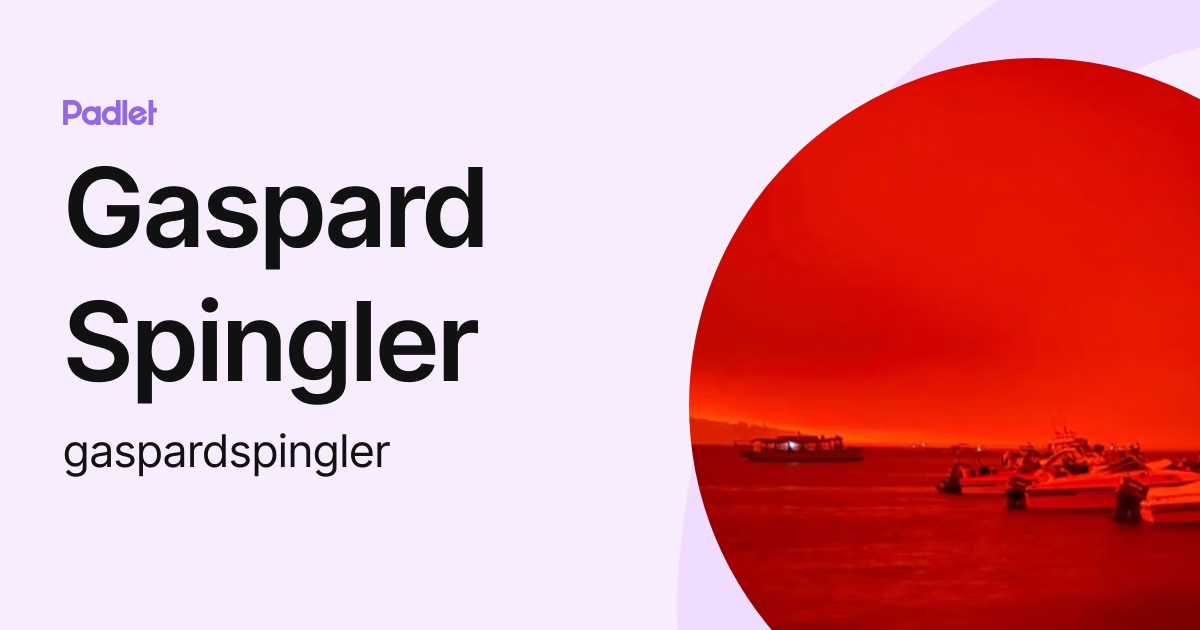 Gaspard Spingler (gaspardspingler) profile | Padlet