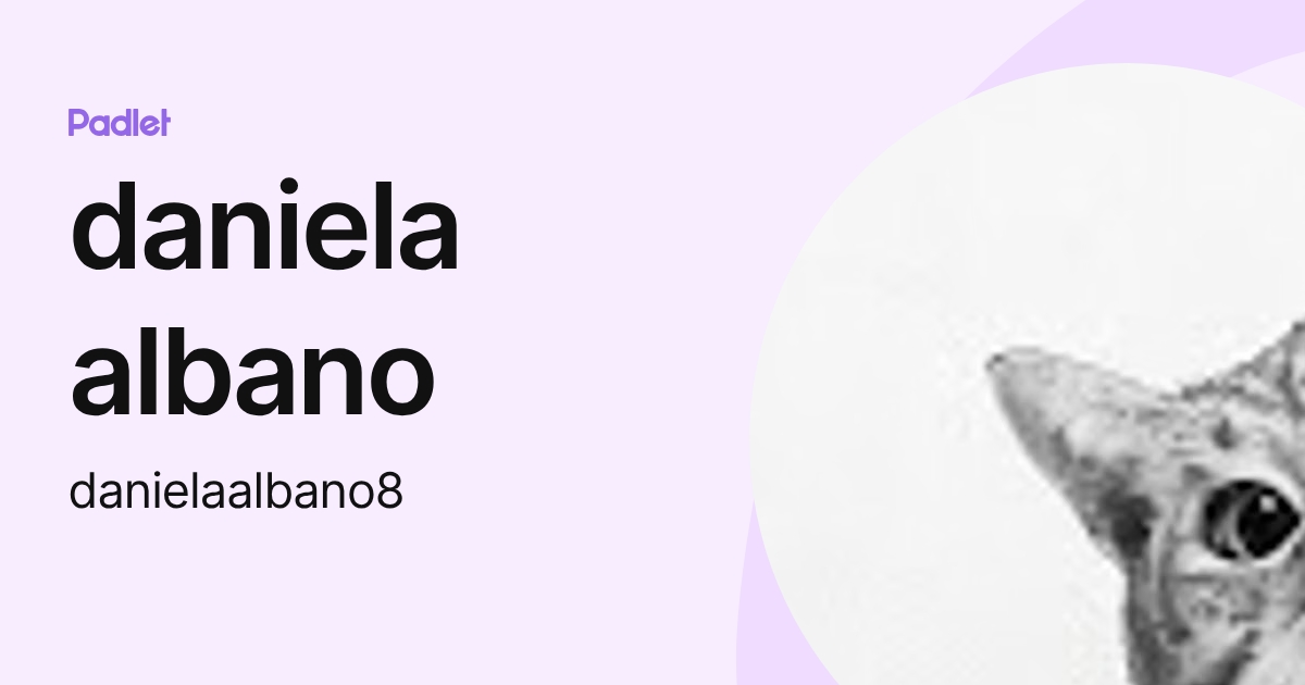 daniela albano (danielaalbano8) profile | Padlet