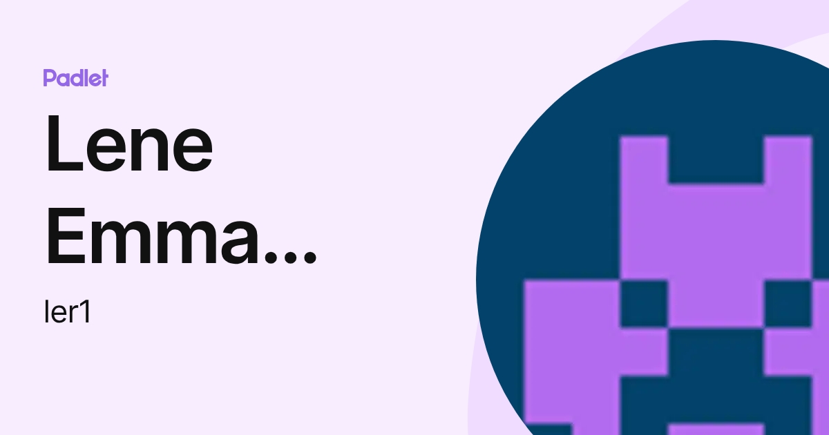 Lene Emma Rasmussen (ler1) profile | Padlet
