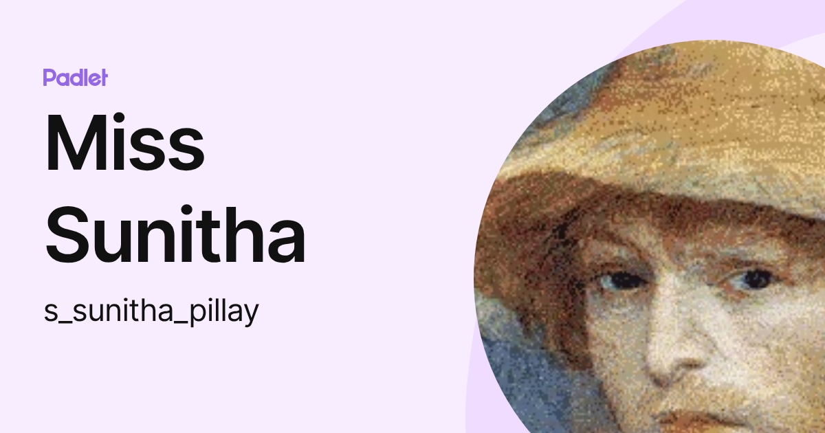 Sunitha Pilli Miss Sunitha (s_sunitha_pillay) profile | Padlet