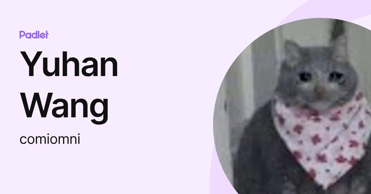 Yuhan Wang (comiomni) profile | Padlet