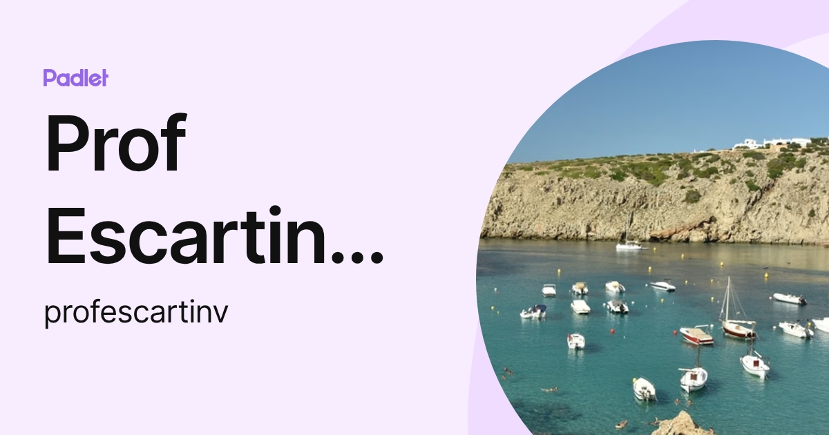 Prof Escartin Véro (profescartinv) profile | Padlet