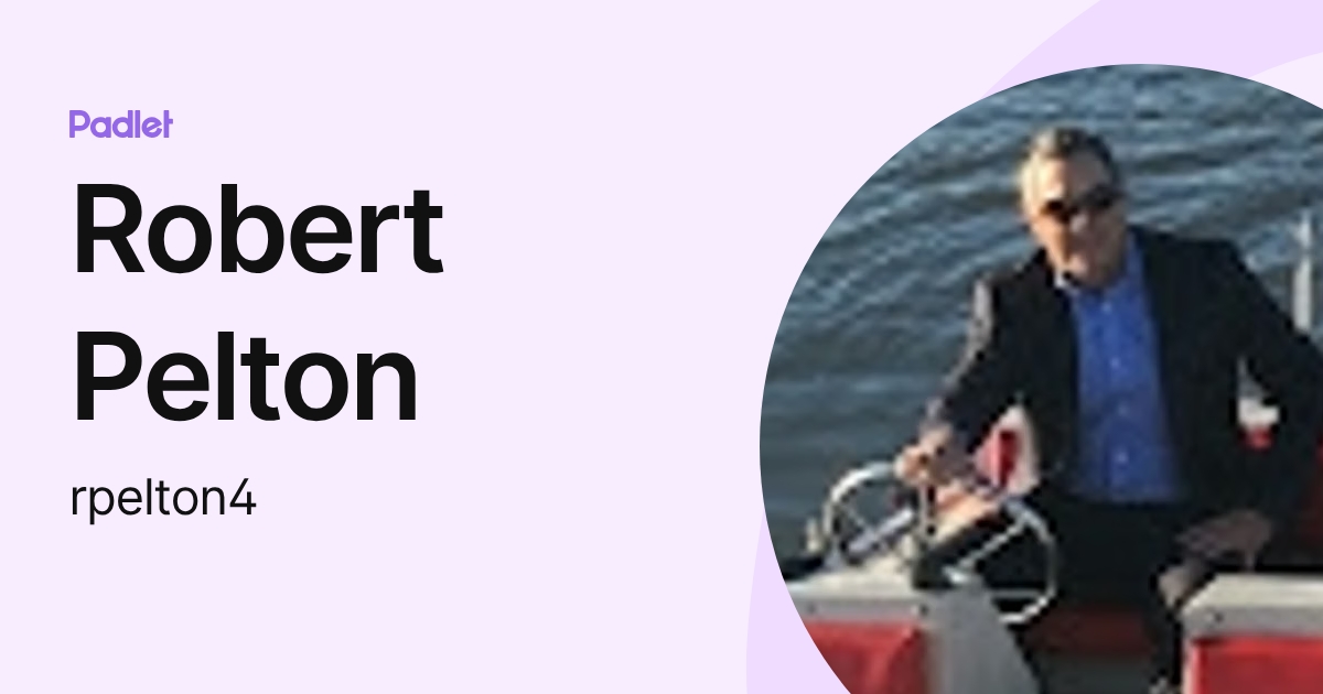 Robert Pelton (rpelton4) profile | Padlet