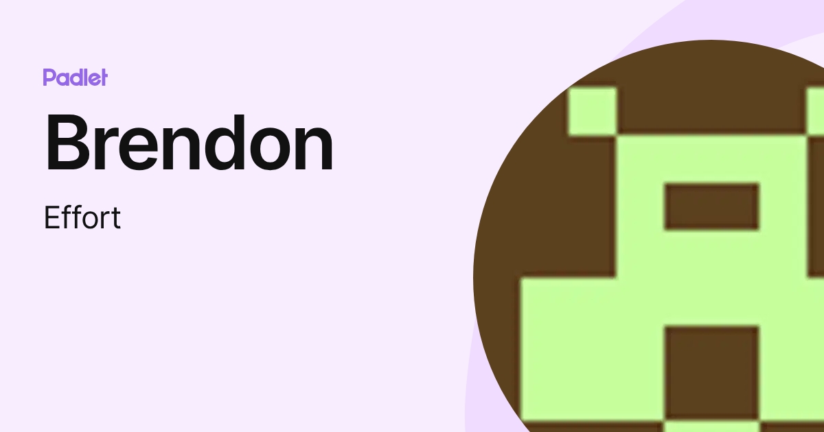 Brendon (Effort) profile | Padlet