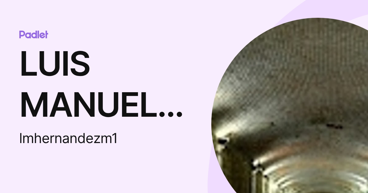 LUIS MANUEL HERNANDEZ MARTINEZ (lmhernandezm1) profile | Padlet