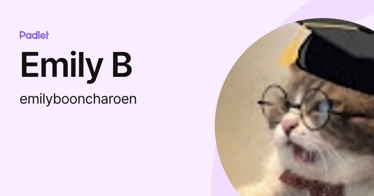 Emily B (emilybooncharoen) profile | Padlet