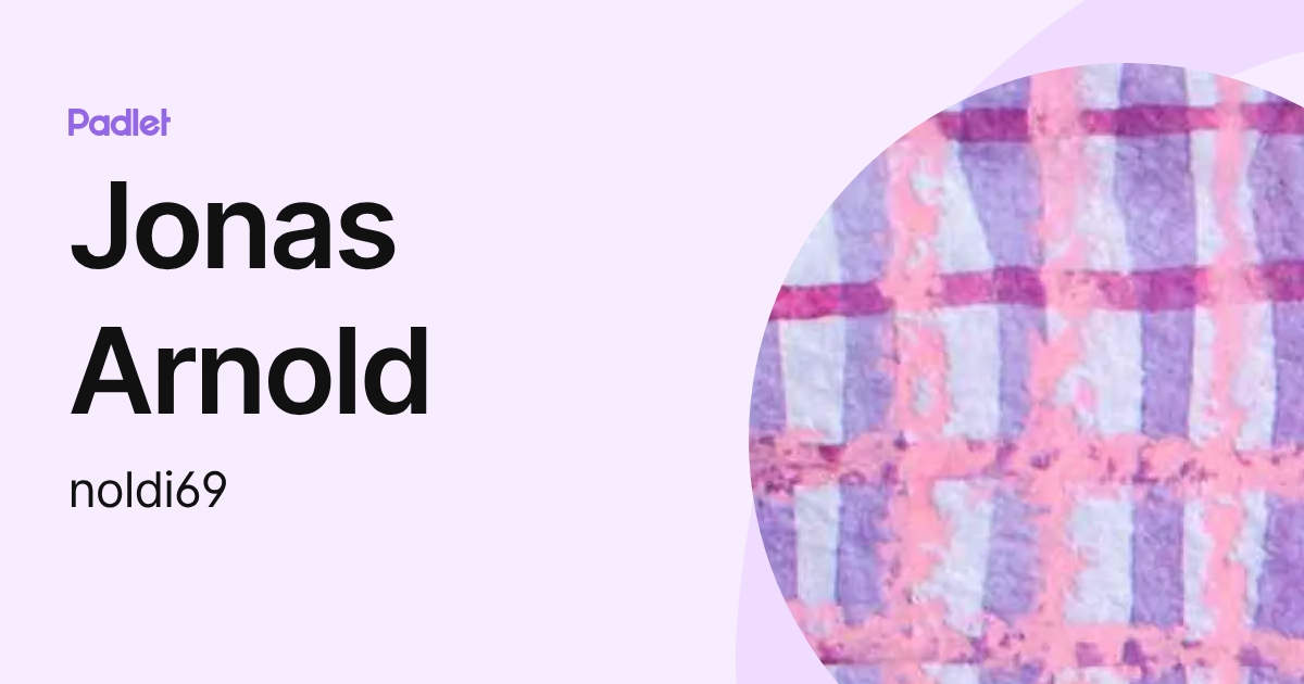 Jonas Arnold (noldi69) profile | Padlet