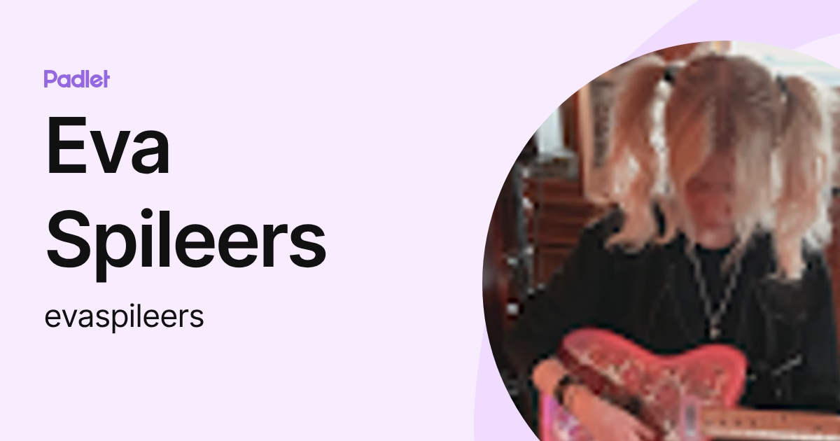 Eva Spileers (evaspileers) profile | Padlet