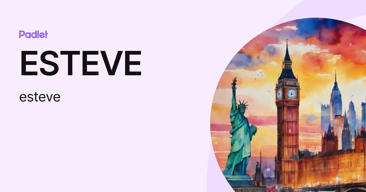 ESTEVE (esteve) profile | Padlet
