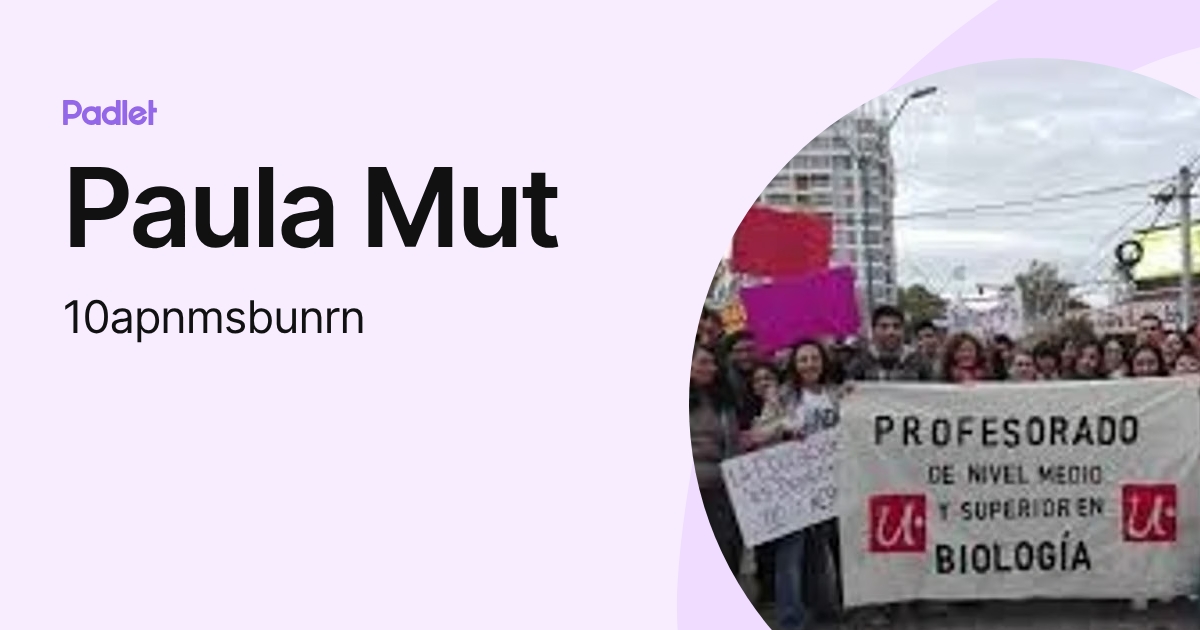 Paula Mut (10apnmsbunrn) perfil | Padlet