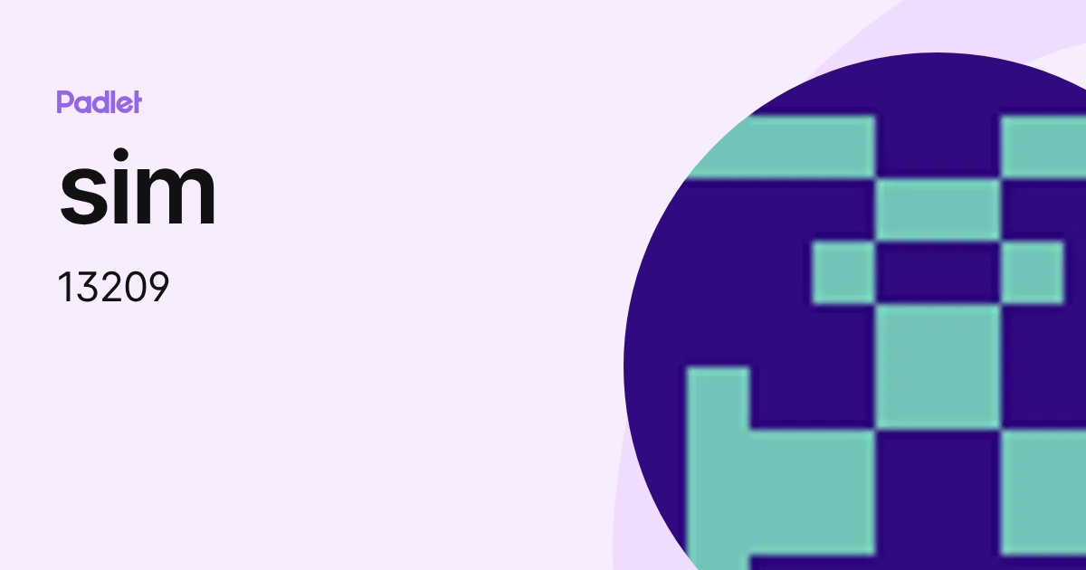 sim (13209) profile | Padlet