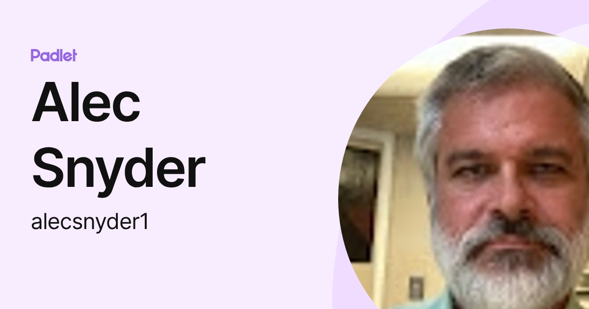 Alec Snyder (alecsnyder1) profile | Padlet