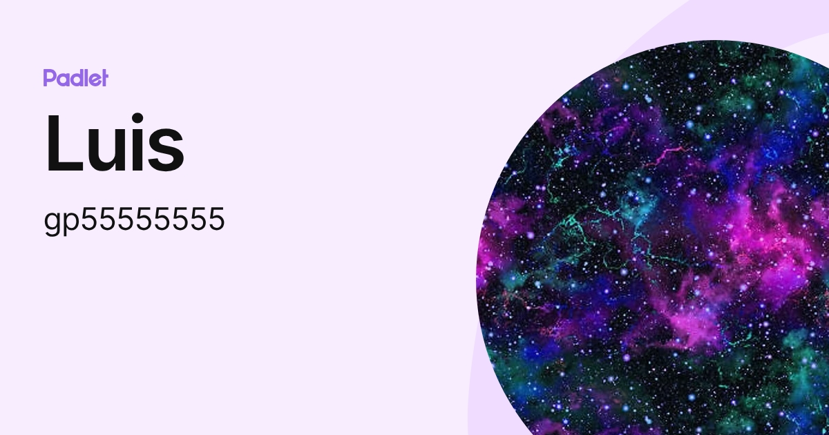 Luis (gp55555555) profile | Padlet