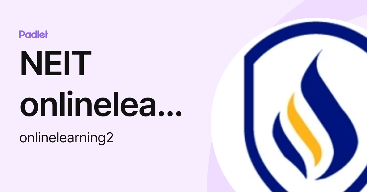 NEIT Onlinelearning onlinelearning2 Profile Padlet NEIT Onlinelearning onlinelearning2 Profile Padlet