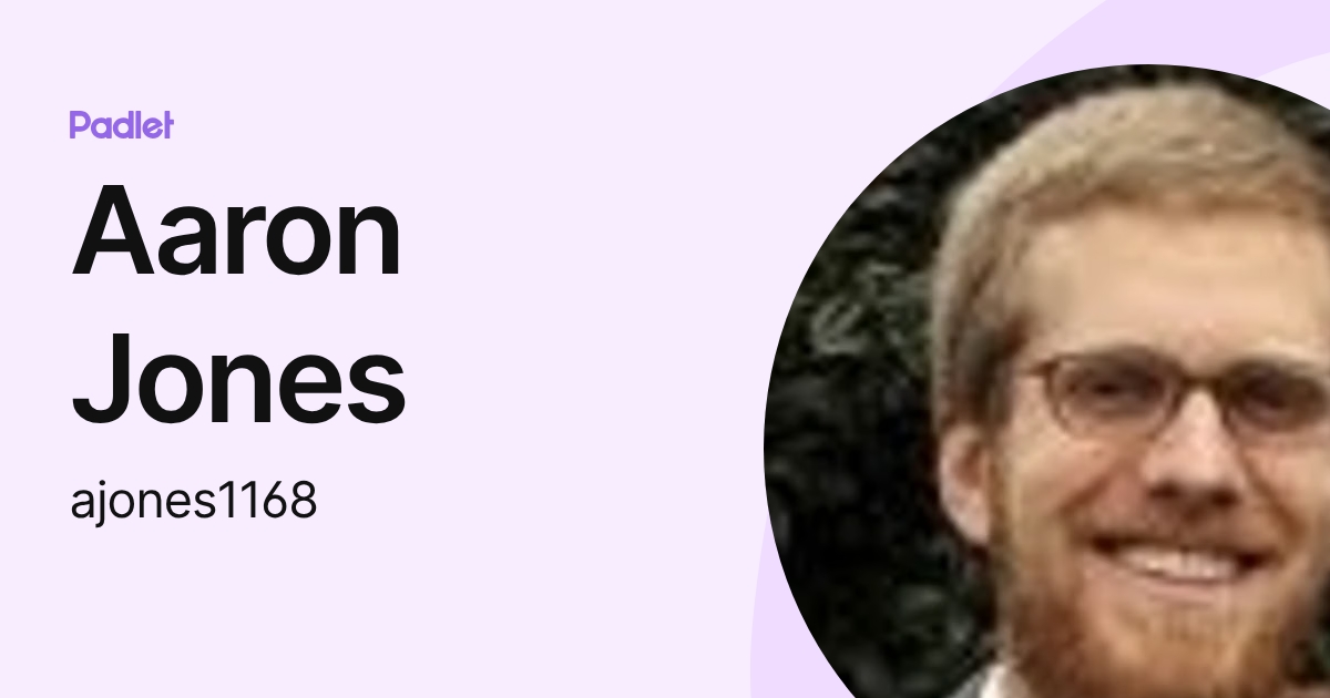Aaron Jones (ajones1168) profile | Padlet