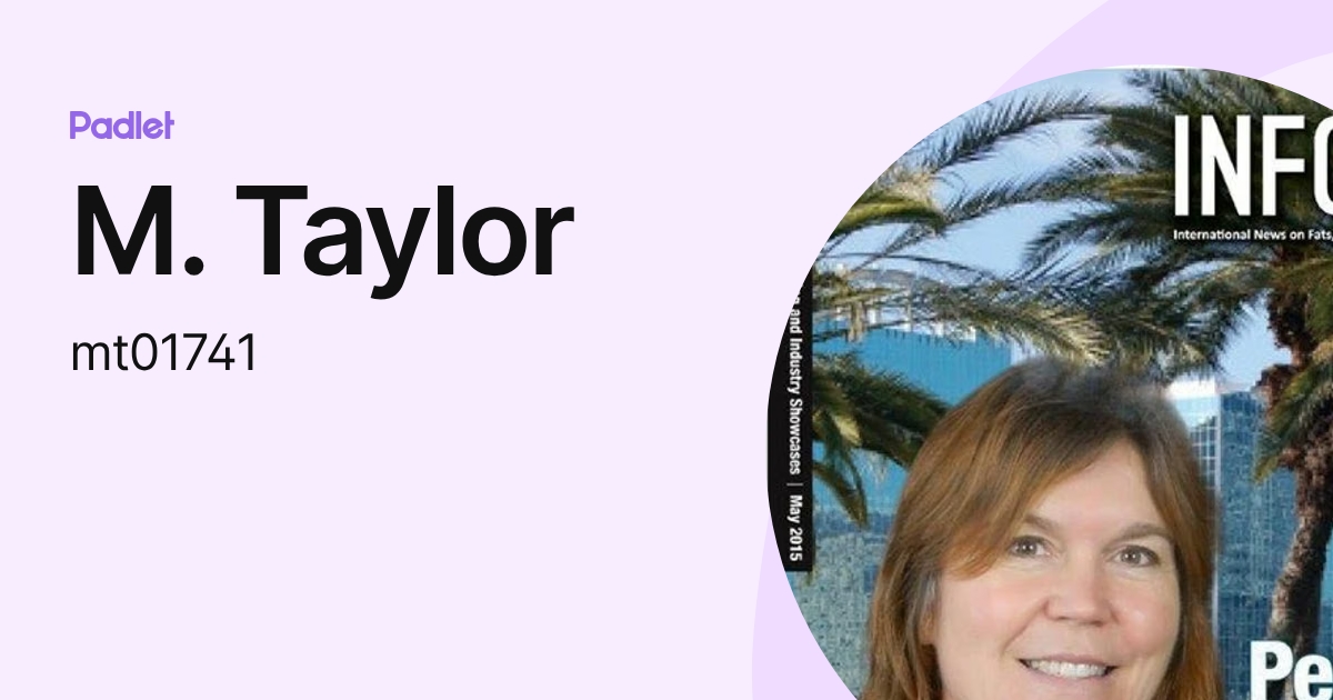 M. Taylor (mt01741) profile | Padlet